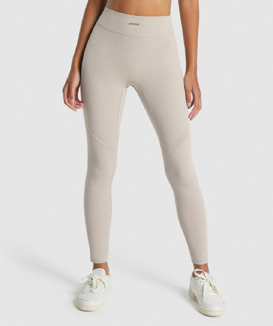 Leggins Gymshark Whitney Mesh Mujer Blancas | CO 2910FDN